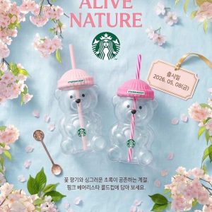 Starbucks Korea Bearista Cold Cup - Pink Cap Edition